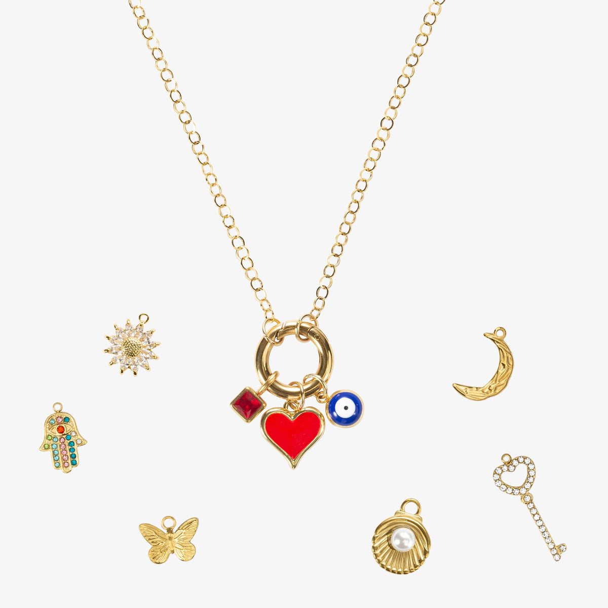 h'eres × semoh BUNDLE CHAIN CHARM BOHYZHAN-Flat-Cable-Chain-